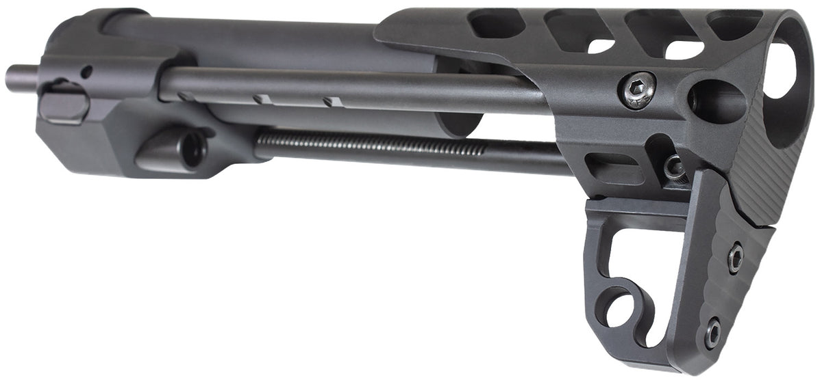 Odin Works Close Quarters Stock Black 6061-T6 Aluminum AR-15 with Ambidextrous QD Mounts