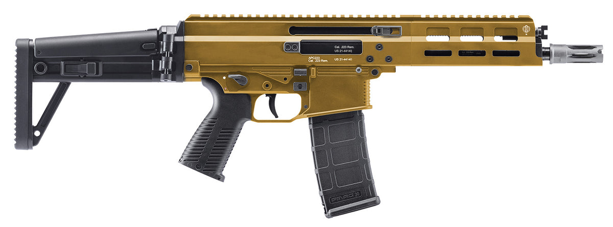 B&T Firearms 361657RAL APC Pro 5.56x45mm 30+1 10.50" Black Threaded Barrel, M-LOK Handguards, RAAL 8000 Aluminum Picatinny Rail Receiver, Black Polymer Grips, Ambidextrous