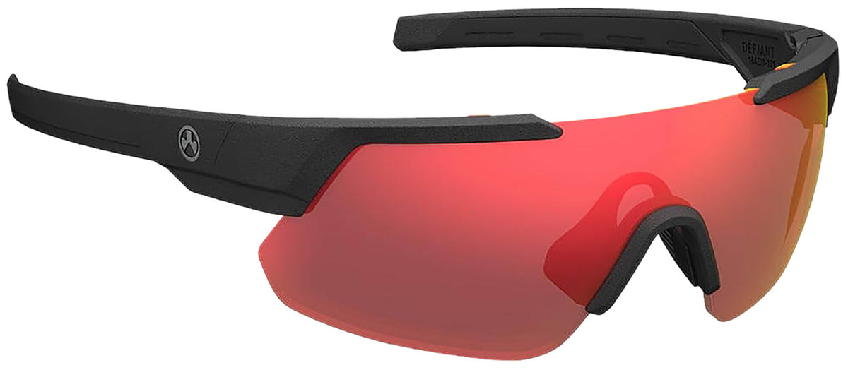 Magpul Defiant Z87+ Ballistic Eyewear Gray Red Lens Black Frame Adult