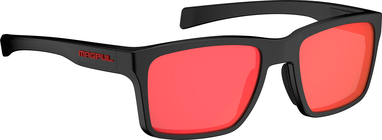 Magpul Rider Z87+ Ballistic Eyewear Gray Red Lens Black Frame