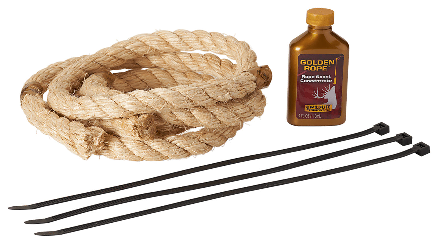 Wildlife Research Golden Scent Rope Kit 396 Includes 3 Ropes Cable Ties and Concentrate 30"