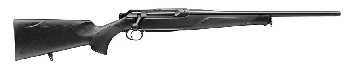 Sauer 80117630 505 XT Full Size 308 Win 3+1 22" Titanium Gray Threaded Barrel, Saddle Mount Steel Receiver, Black Fixed Synthetic Stock