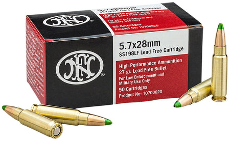 FN Hollow Point FN SS198LF 5.7x28mm FN 27 grain Jacketed Hollow Point ammunition