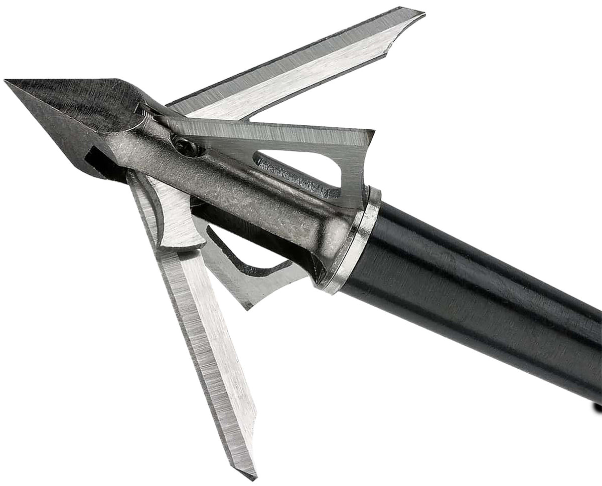 Muzzy 298 Trocar HBX Broadhead Chisel Tip Solid Steel Ferrule 100 Grain 3 Pack