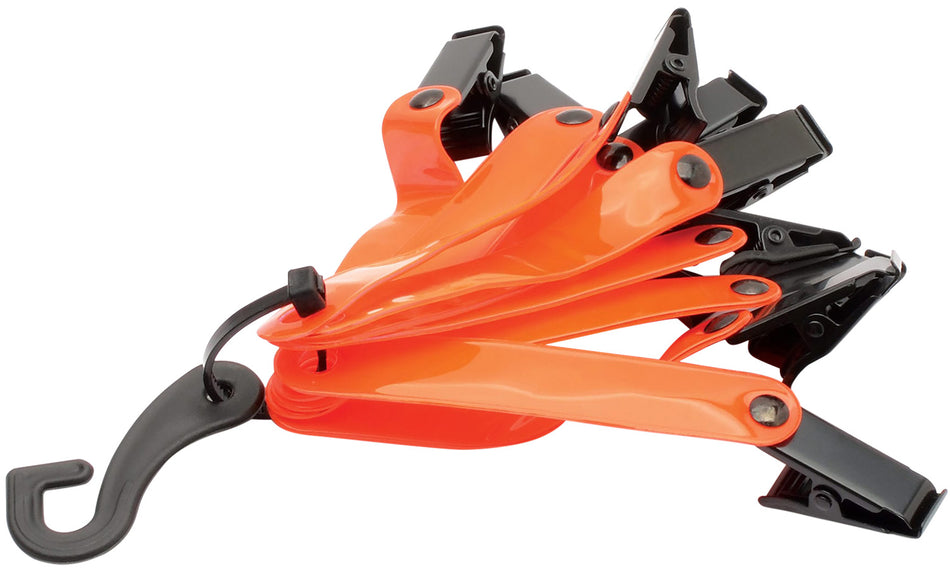 HME Reflective Orange Vinyl Trail Marking Tags with Metal Clip 10 Pack