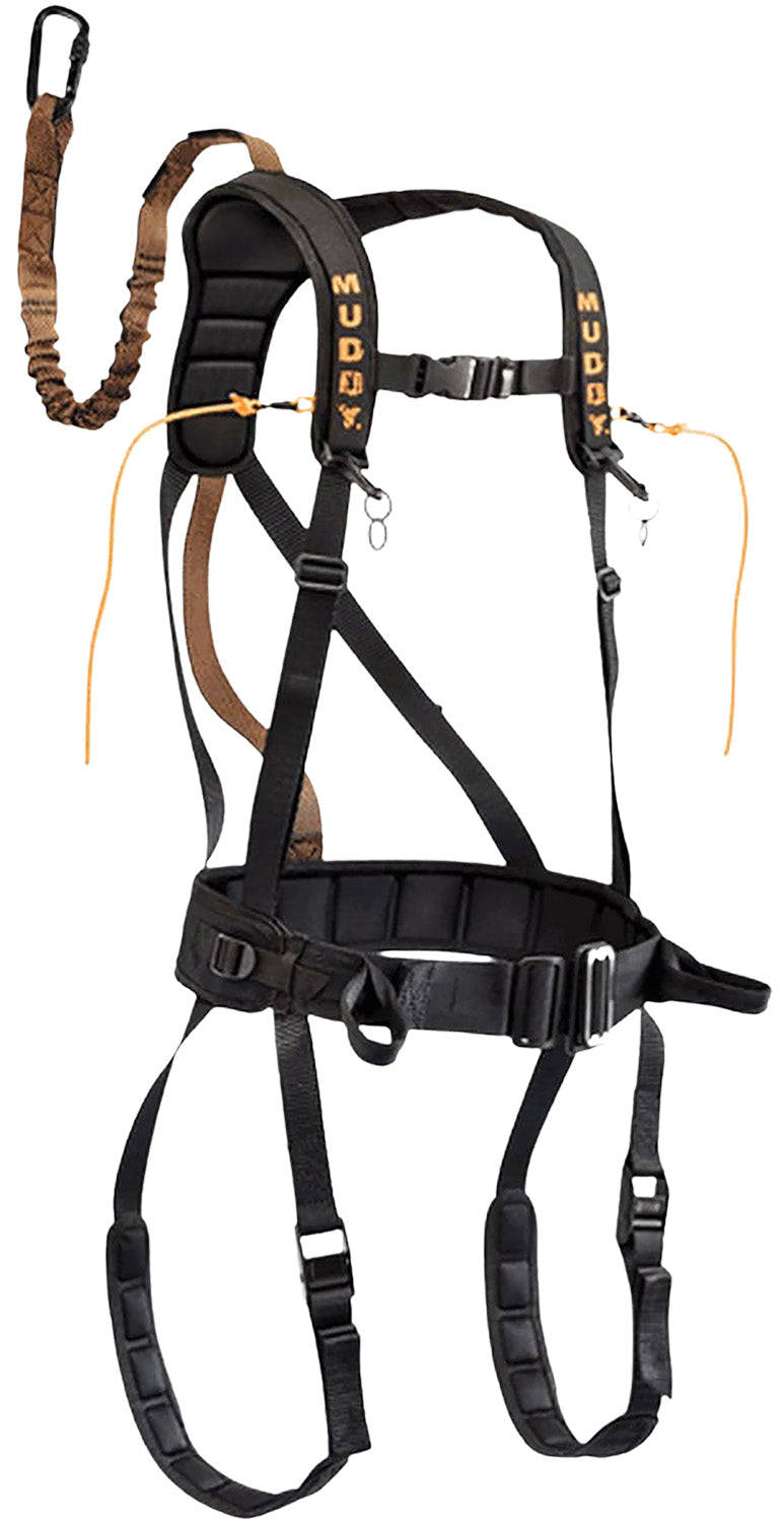 Muddy MUD-MSH400-XL Safeguard Safety Harness with Lineman's Rope XL Nylon Black