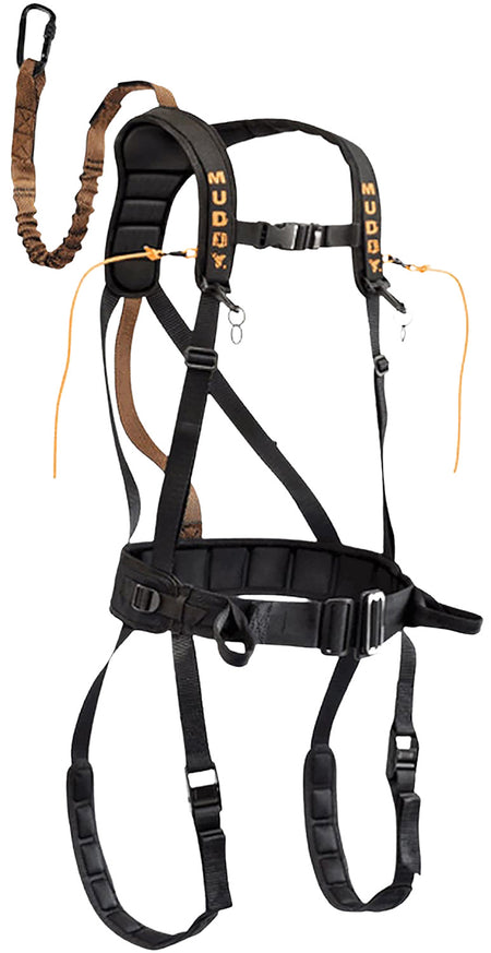 Muddy MUD-MSH400-XL Safeguard Safety Harness with Lineman's Rope XL Nylon Black