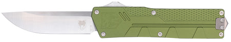 CobraTec Knives Paragon Edge OTF VG-10 Steel Blade OD Green Textured Aluminum Handle w/ Window Breaker