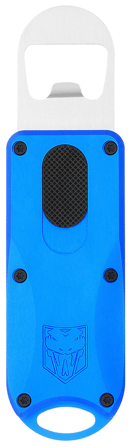 CobraTec OTF Bottle Opener Blue 6061-T6 Anodized Aluminum Body with Pocket Clip
