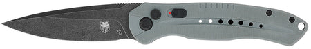 CobraTec Knives Diablo 3.50" Auto Folding Knife Black D2 Stonewashed Blade Gray Textured G10 Handle