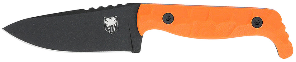 CobraTec KingPin 4" Fixed Drop Point D2 Steel Blade Knife with Blaze Orange G10 Scales Handle