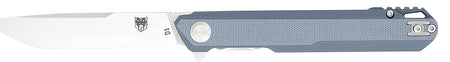 CobraTec CTMONGRY Monarch 3.50" Folder Satin D2 Steel Blade with Gray G10 Handle and Lanyard Hole