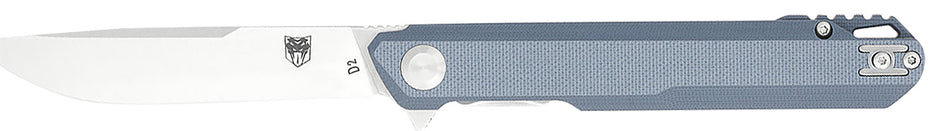 CobraTec CTMONGRY Monarch 3.50" Folder Satin D2 Steel Blade with Gray G10 Handle and Lanyard Hole