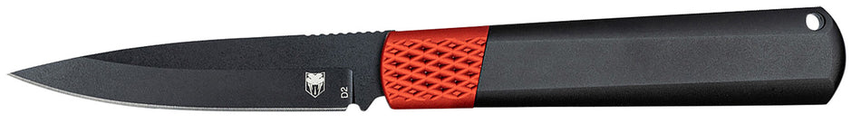 CobraTec CTGHRBRB Gideon 3" OTF Hidden Release Black D2 Blade with Black/Red Aluminum Handle