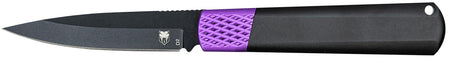 CobraTec CTWOLVERINEBLK Gideon 3" Folding Black D2 Steel Blade with Black and Purple 6061-T6 Aluminum Handle