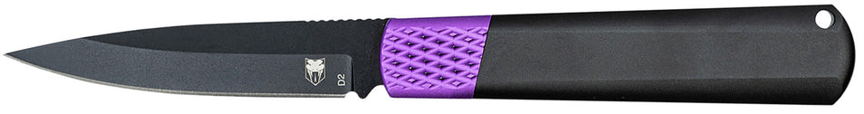 CobraTec CTWOLVERINEBLK Gideon 3" Folding Black D2 Steel Blade with Black and Purple 6061-T6 Aluminum Handle