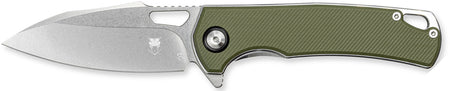 CobraTec CTCLNHRBLK Wolverine 3.12" OTF Satin TiCN D2 Steel Blade with Green G10 Scales