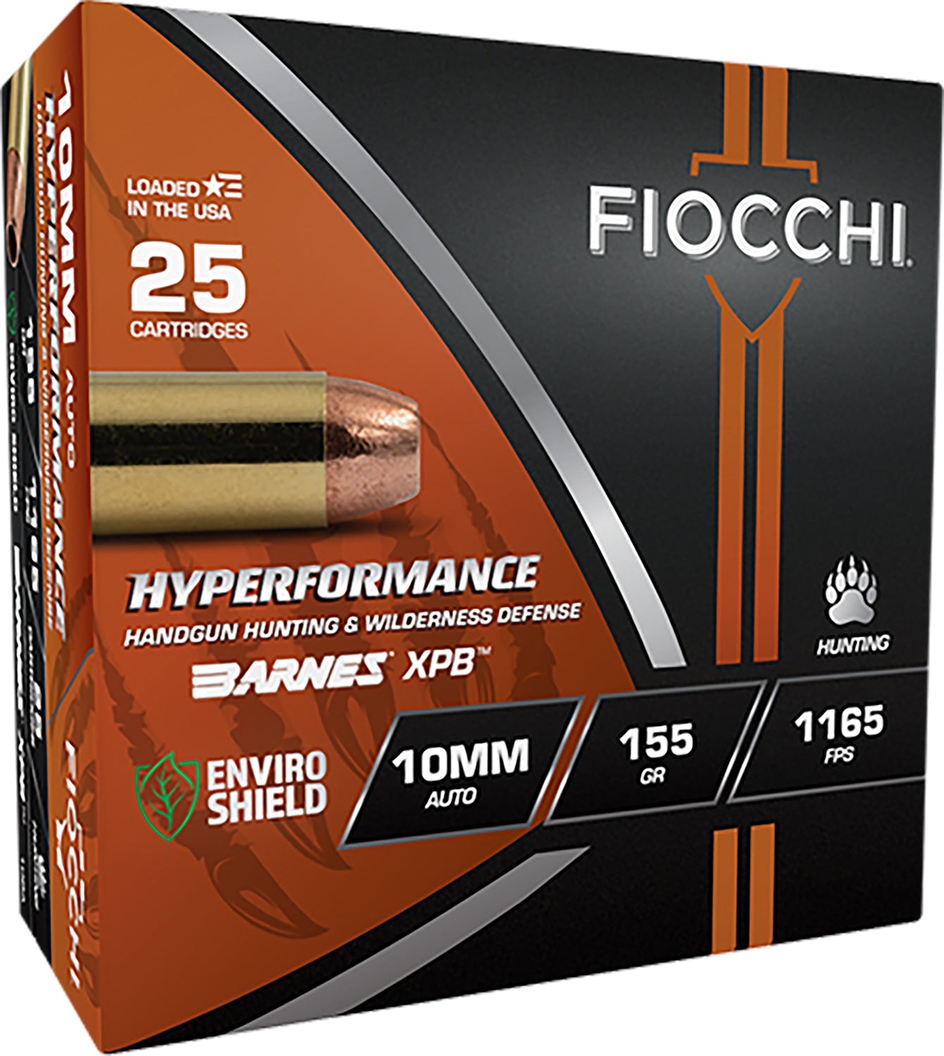 Fiocchi Hyperformance Hunt 10mm Auto 155 grain XPB Jacketed Hollow Point ammunition