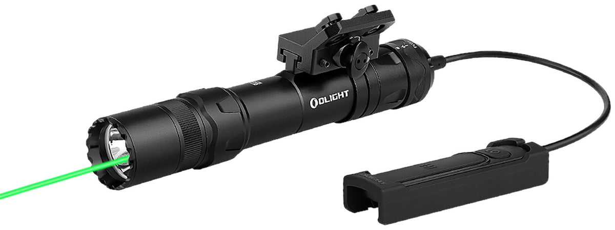 Olight Odin GL ODINGLPBK Black Anodized 300/550/1,500 Lumens Green Laser Tactical Light