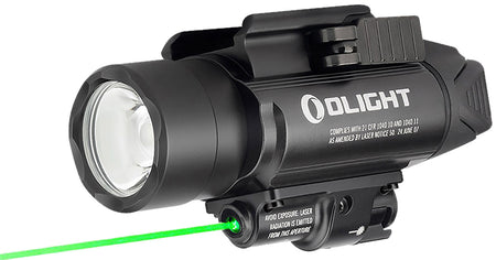 Olight Baldr Pro Rail Mount Pistol Light Black Anodized 1350 Lumens 5mW Green Laser