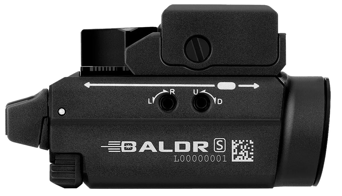 Olight Baldr S BL Black Anodized Glock Picatinny Rail Light 800 Lumens Blue Laser Combo