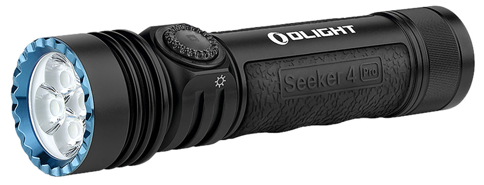 Olight Seeker 4 Pro Matte Black Rechargeable Flashlight 4,600 Lumens White LED with Holster