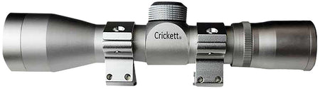 Crickett Compact 4x32mm Silver Rifle Scope with Rings for Rimfire Rifles