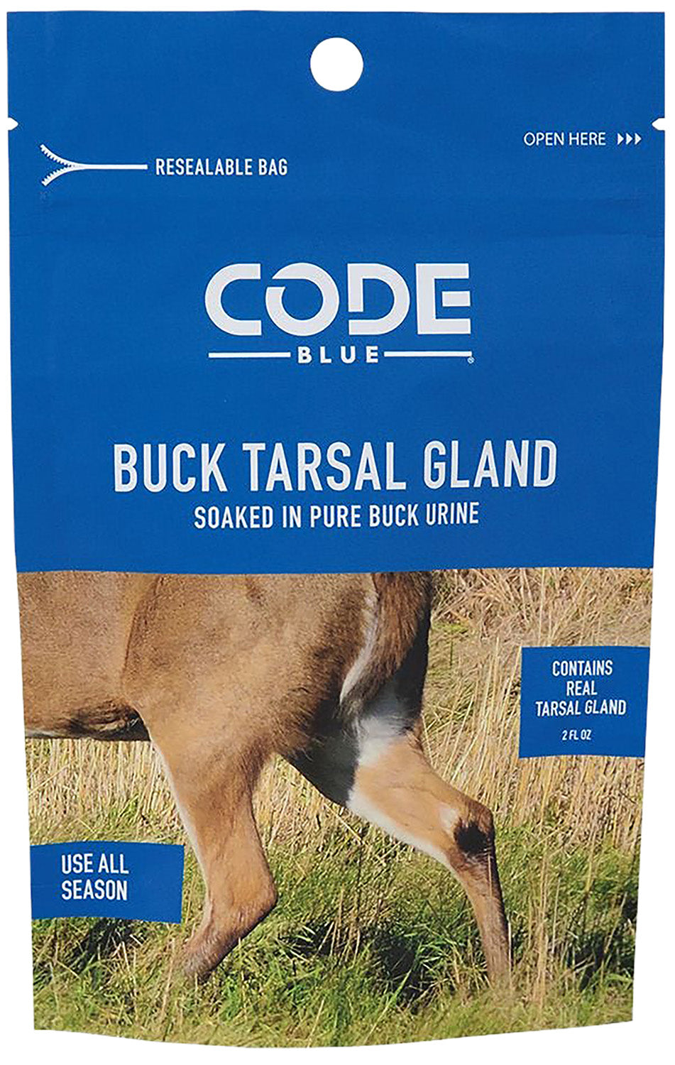 Code Blue Buck Tarsal Gland Scent OA1424 Resealable Bag Deer Attractant