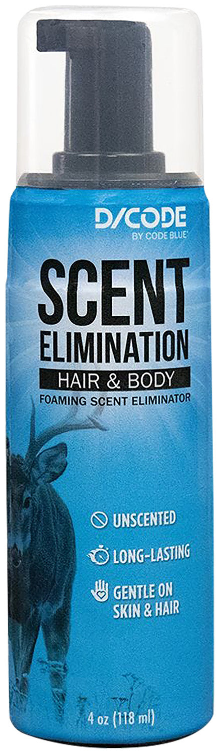 Code Blue Unscented Hunting Hair Body Foam Scent Control 4 fl oz