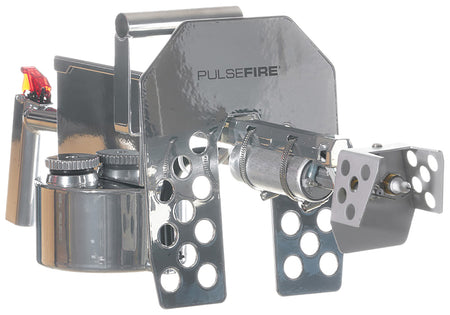 Pulsefire LRT Fully Handheld Flamethrower Mirror Silver 25' Range Gasoline Fuel Includes Charger