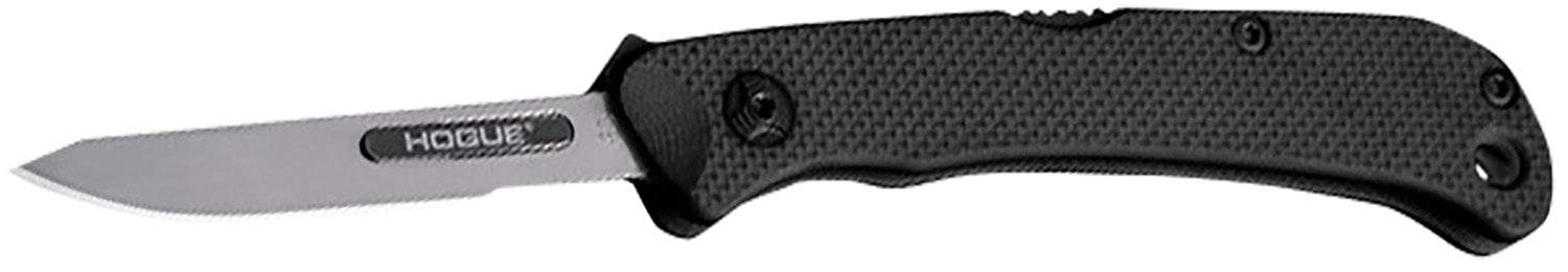 Hogue 35836 Expel 2.50" Folding Scalpel Plain Blade, High Carbon Steel, Black G10 Scales & Stainless Handle