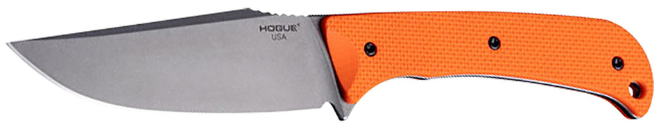 Hogue 35850 Extrak XL 3.90" Fixed Blade Knife, Stone Tumbled CPM M4, Blaze Orange G10 Scales with Kydex Sheath