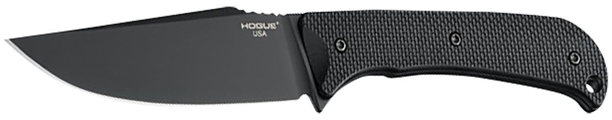 Hogue 35854 Extrak XL 3.90" Fixed Blade Knife, Black Cerakote CPM M4, Black G10 Scales with Kydex Sheath