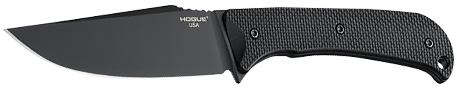 Hogue 35854 Extrak XL 3.90" Fixed Blade Knife, Black Cerakote CPM M4, Black G10 Scales with Kydex Sheath