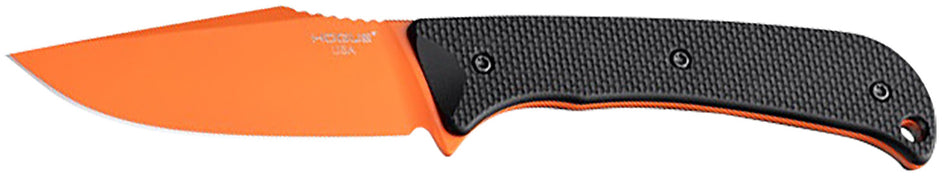 Hogue 35864 Extrak 3.30" Fixed Blade Knife, Blaze Orange Cerakote CPM M4, Black G10 Scales with Kydex Sheath