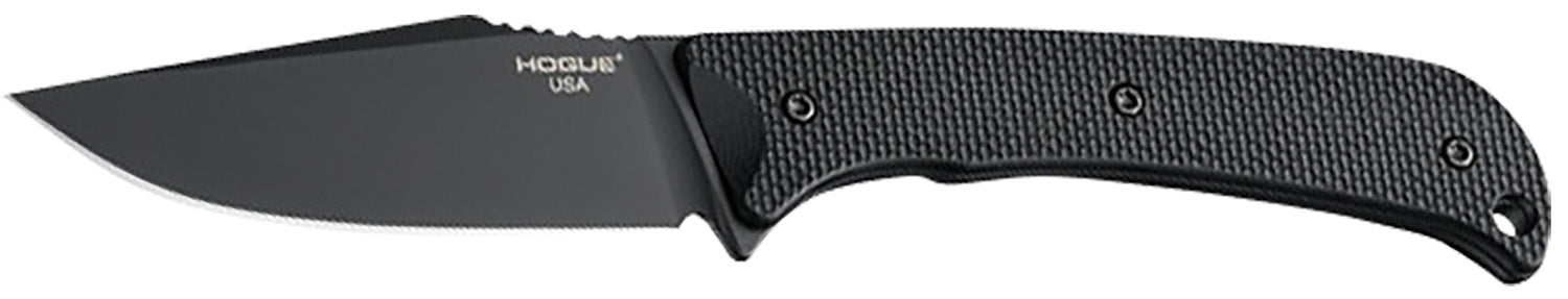 Hogue 35869 Extrak 3.30" Fixed Blade Knife, Black Cerakote CPM M4, Black G10 Scales with Kydex Sheath