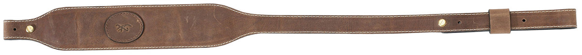 Browning Santa Fe Crazy Horse Brown Leather Rifle Sling Adjustable Padded Upper Suede Backing