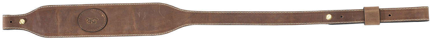 Browning Santa Fe Crazy Horse Brown Leather Rifle Sling Adjustable Padded Upper Suede Backing