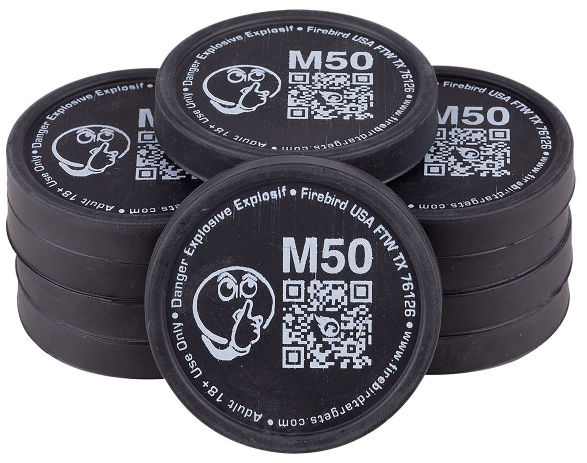 Firebird USA M50 Moderated 50mm Low Noise Universal Firearm Reactive Target 10-Pack