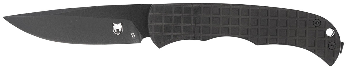 CobraTec CTCLNHRBLK Cyclone 3" Flip Open Auto Hidden Release Black TiCN D2 Blade with Black Aluminum Handle