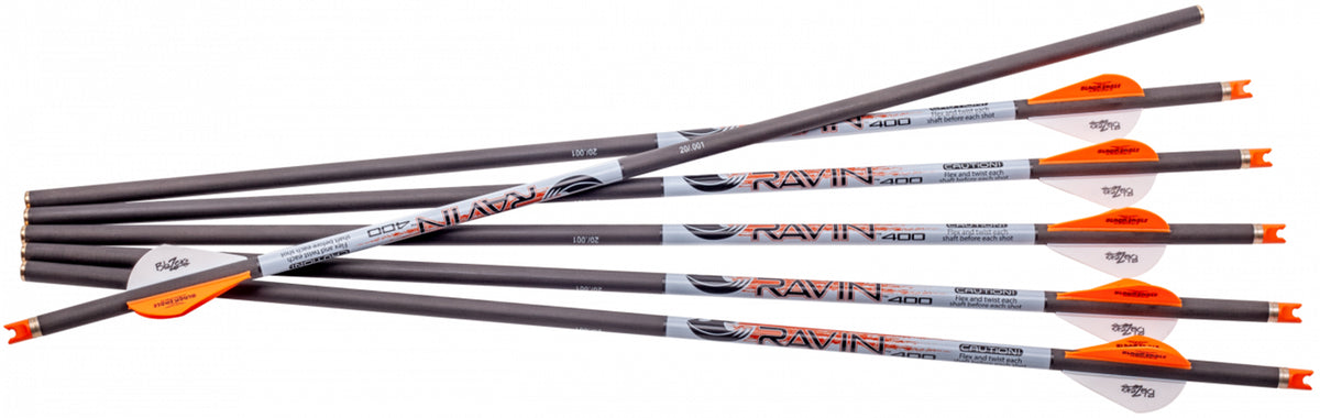 Ravin 400 Grain .001 Straightness Premium Crossbow Arrows 6 Pack