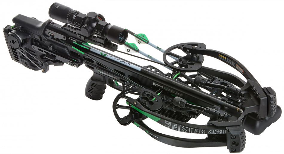CenterPoint Sinister 430 430 FPS Crossbow with Silent Crank Black C0012