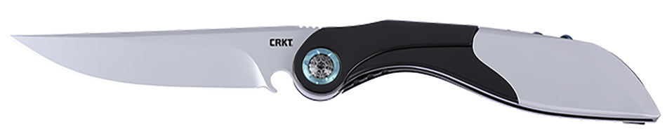 CRKT Nucleus Folder Model 5702, 3.19" Bead Blasted 12C27 Sandvik Blade, Black and Red G10/Stainless Handle