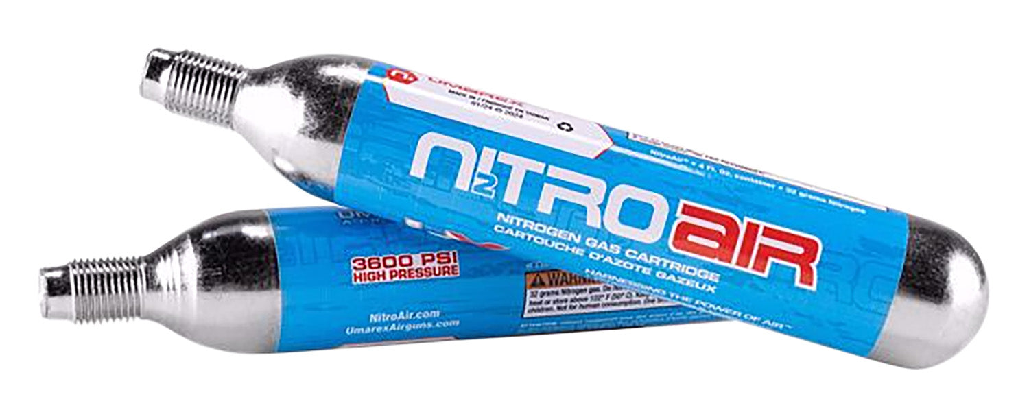 Umarex USA NitroAir Compressed Nitrogen Cartridges for N2 Airguns 2-Pack