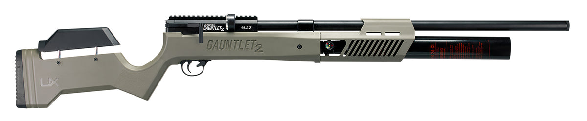Umarex Gauntlet 2 SL .22 Caliber PCP Air Rifle FDE Stock Threaded Muzzle 48 FPE