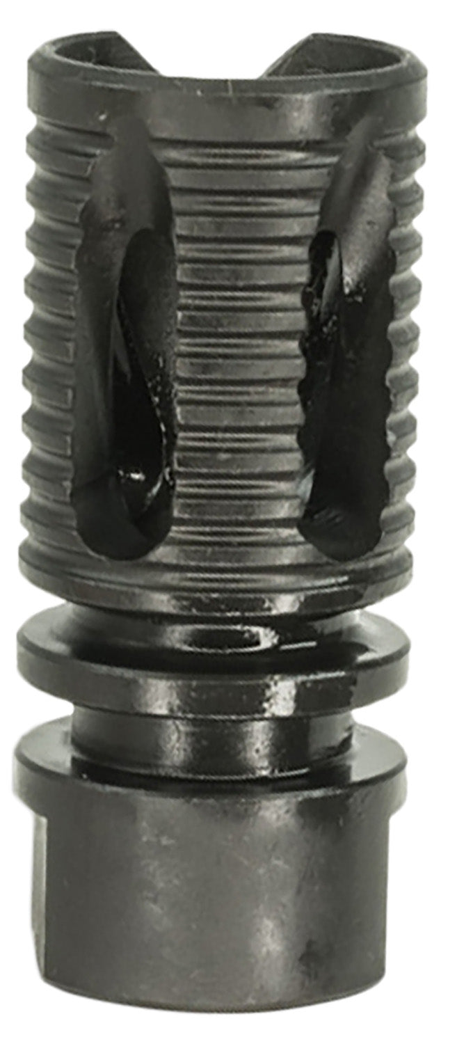 Lead & Steel SAW-Style Muzzle Flash Suppressor 1/2"-28 4140 Steel Black LSSAWFH12X28
