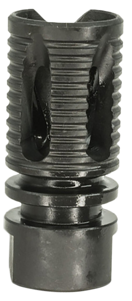 Lead & Steel SAW-Style Muzzle Flash Suppressor 1/2"-28 4140 Steel Black LSSAWFH12X28