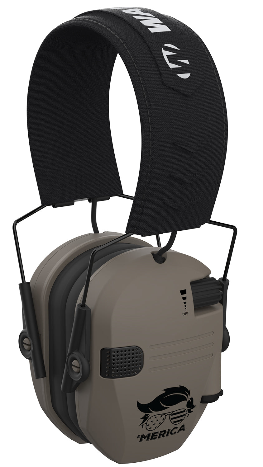 Walker's Razor Merica Over-the-Head Electronic Ear Muff Flat Dark Earth Polymer
