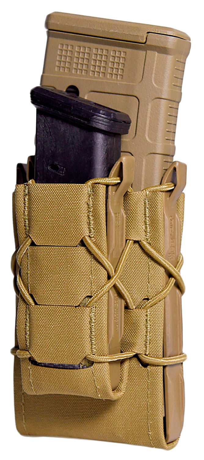 HSGI 24DD00CB Gen 2 Double Decker TACO Coyote Brown Nylon MOLLE/Belt Dual Mag Holder