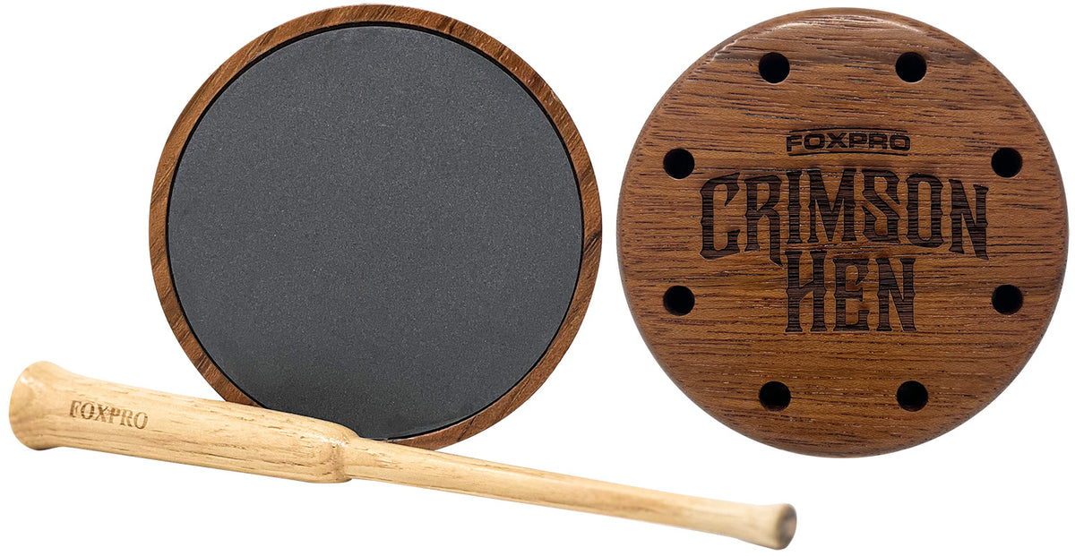 Foxpro Crimson Slate Turkey Friction Pot Call - Cherry Wood Body